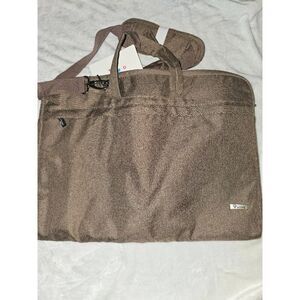 NWT Voova Laptop Bag Brown Slim Sleek Water Resistant Professional Travel